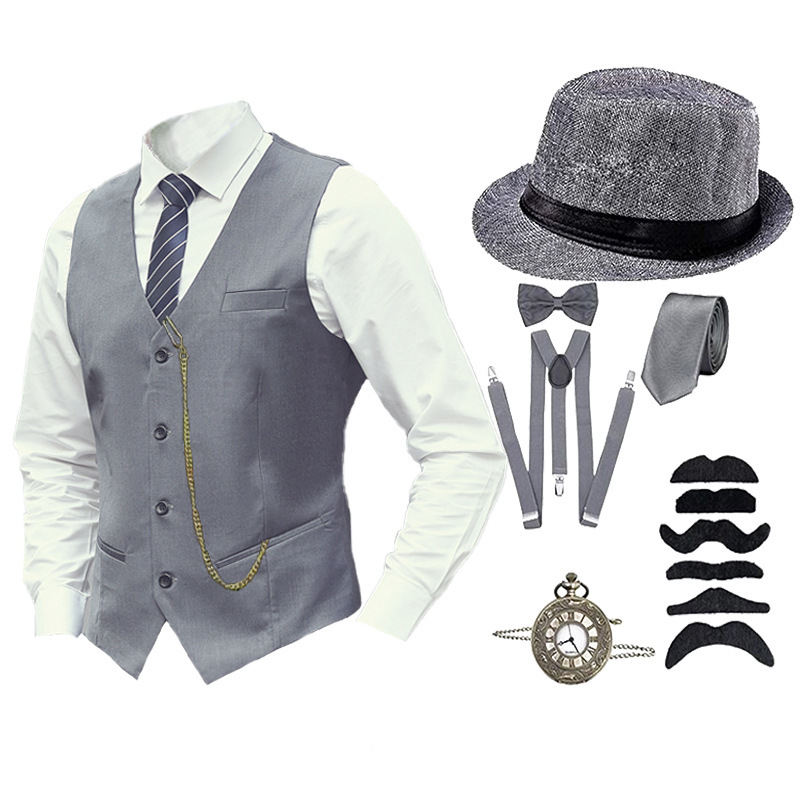 Men'S Accessories In The 1920S - Halloween 1920's Herenkostuum en Accessoires Set