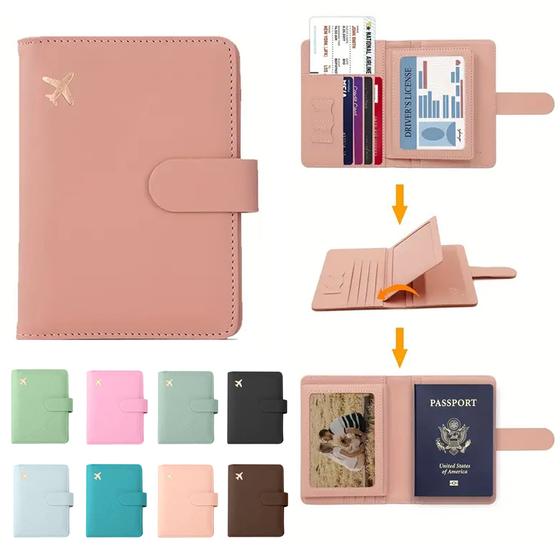 Men'S Accessories Types - Waterdichte leren paspoorthouder met schattige gesp