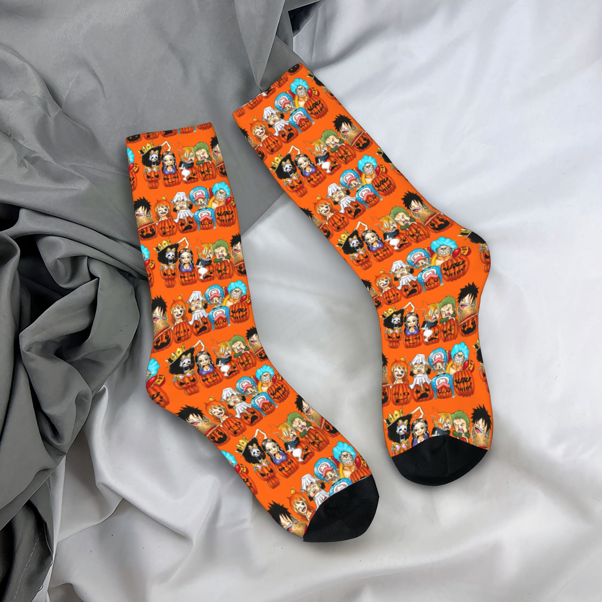 Men Accessories All - o-One-p-Piece-e onepieces Halloween Luffy's pompoensokken voor