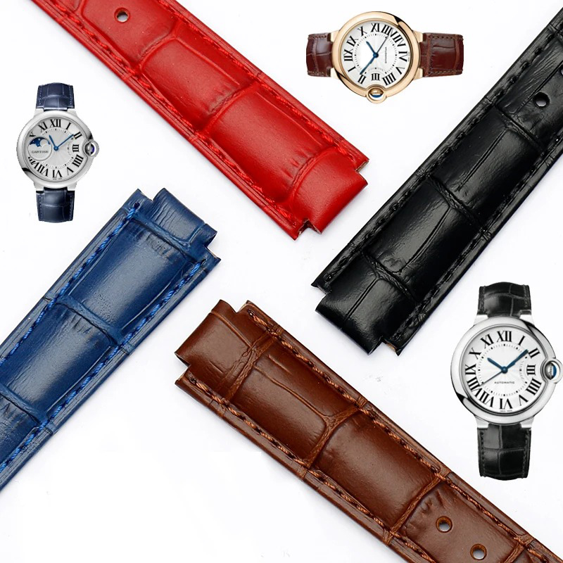 Men'S Accessories Cartier - 14-8mm 16-8mm 18-11mm 20-12mm Leren horlogeband