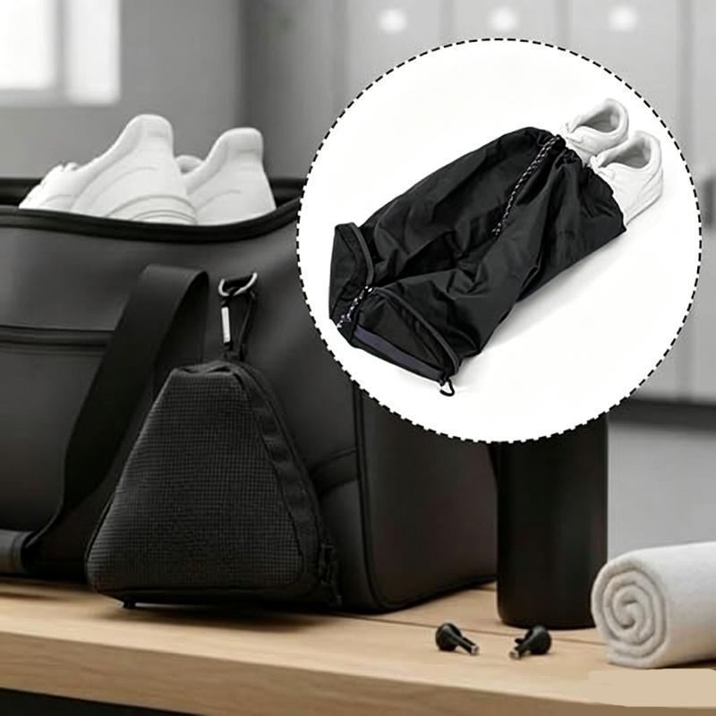 Travel Organizer Men - Opvouwbare reistas voor schoenen, zwarte opbergtas