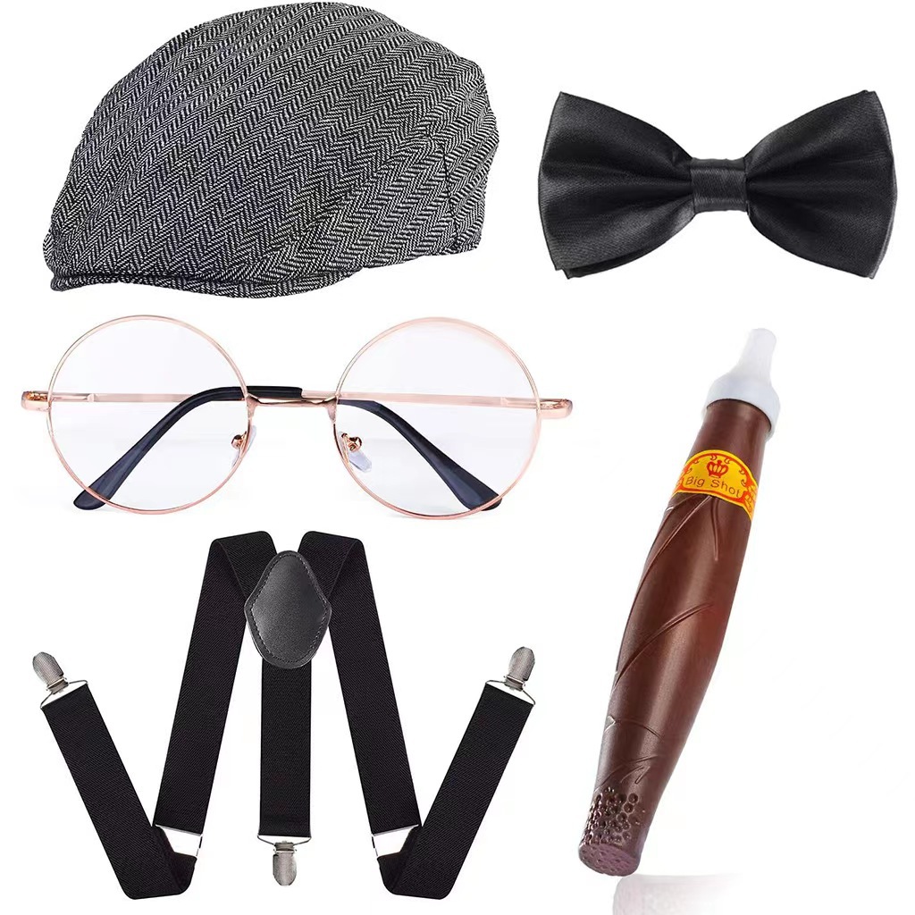 Men'S Accessories In The 1920S - Cosplay Vakantiefeest Oudemannenkostuum Jaren 20 Opa