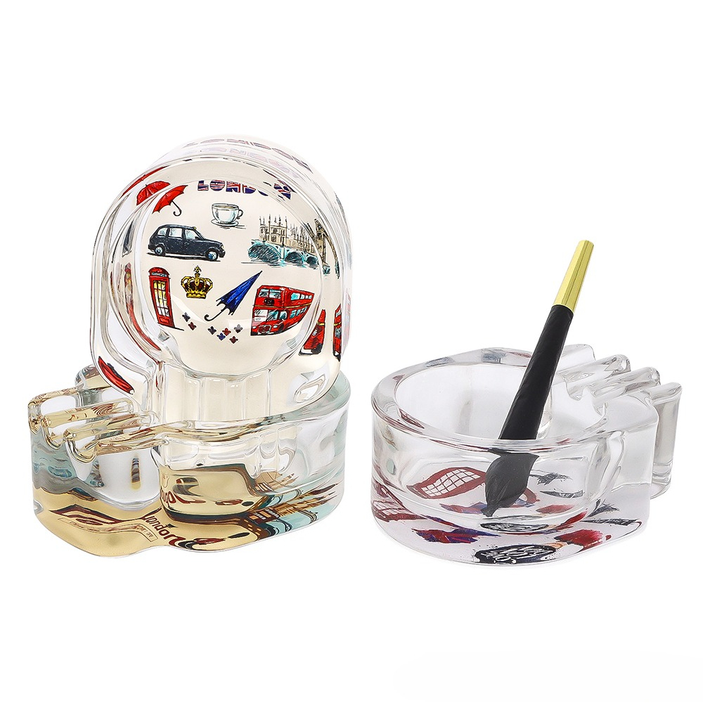 Men'S Accessories London - Schedelvormige hoogwaardige glazen asbak Creatieve Londen
