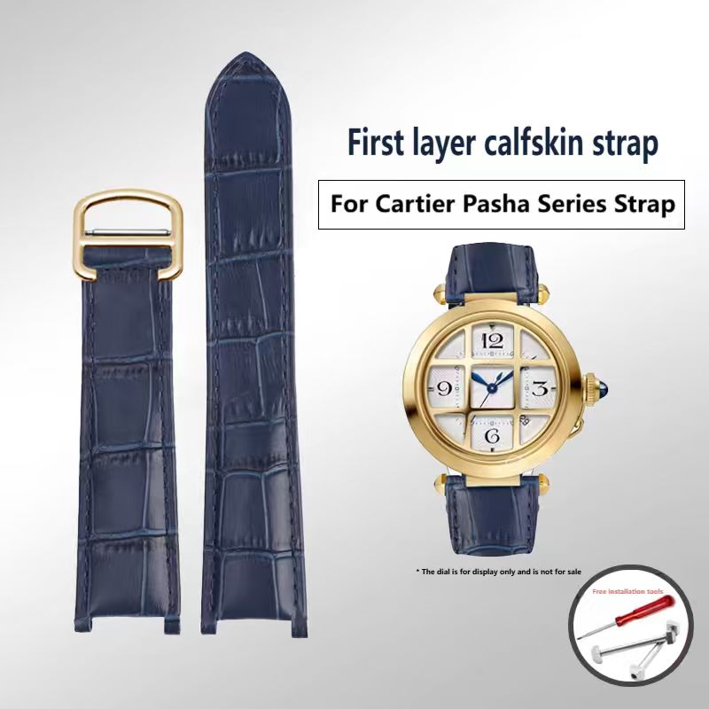 Men'S Accessories Cartier - Voor Cartier PASHA lederen horlogeband Polsband