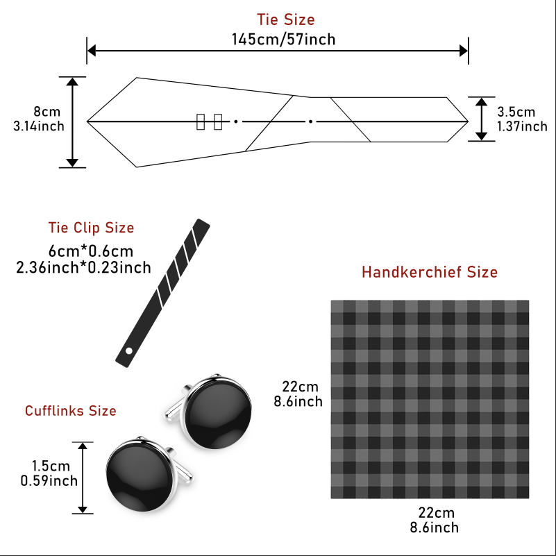 Hot Koop 8 cm Stropdas Zakdoek - Neck Tie Set Box recensie en prijs
